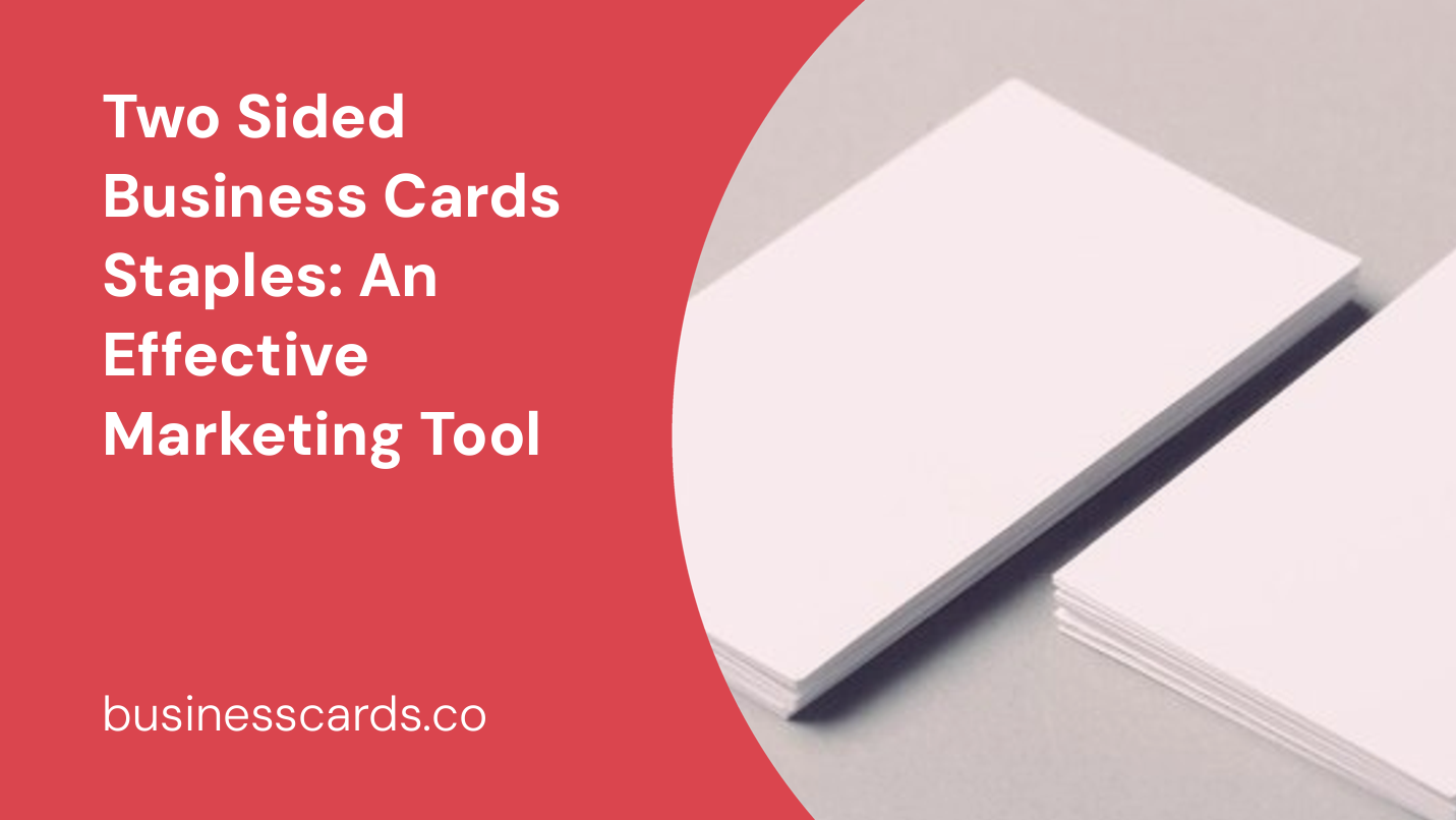 two sided business cards staples an effective marketing tool