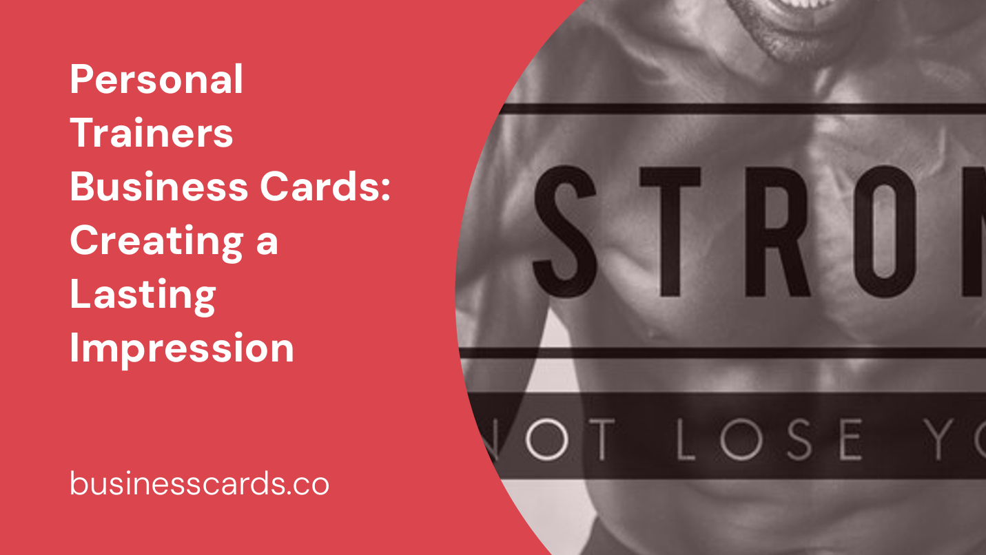 personal trainers business cards creating a lasting impression