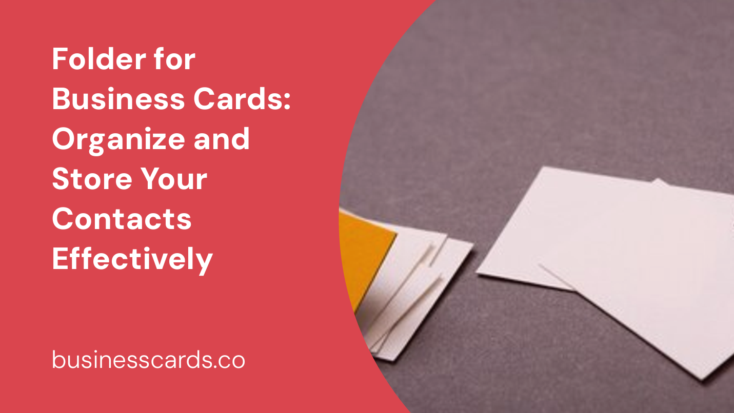 folder for business cards organize and store your contacts effectively
