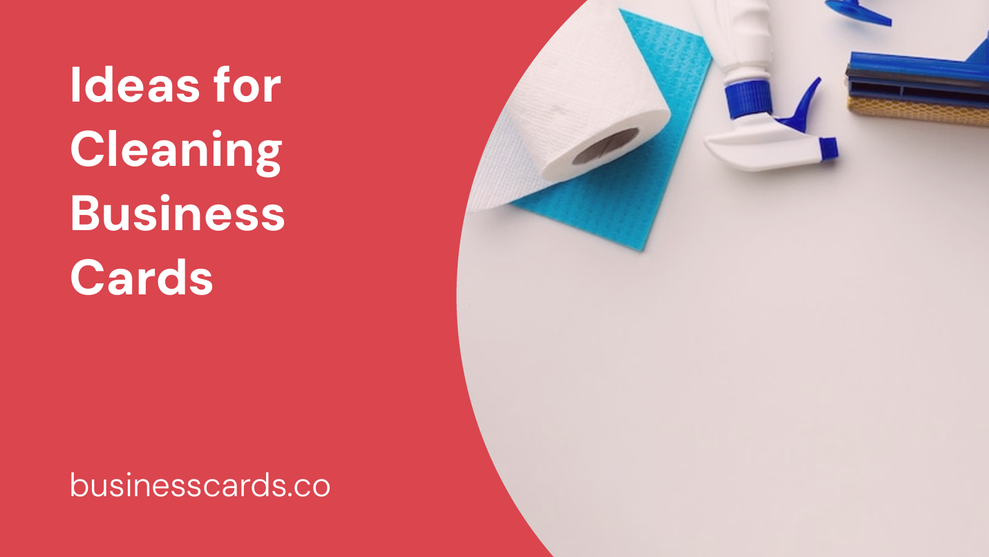 ideas for cleaning business cards