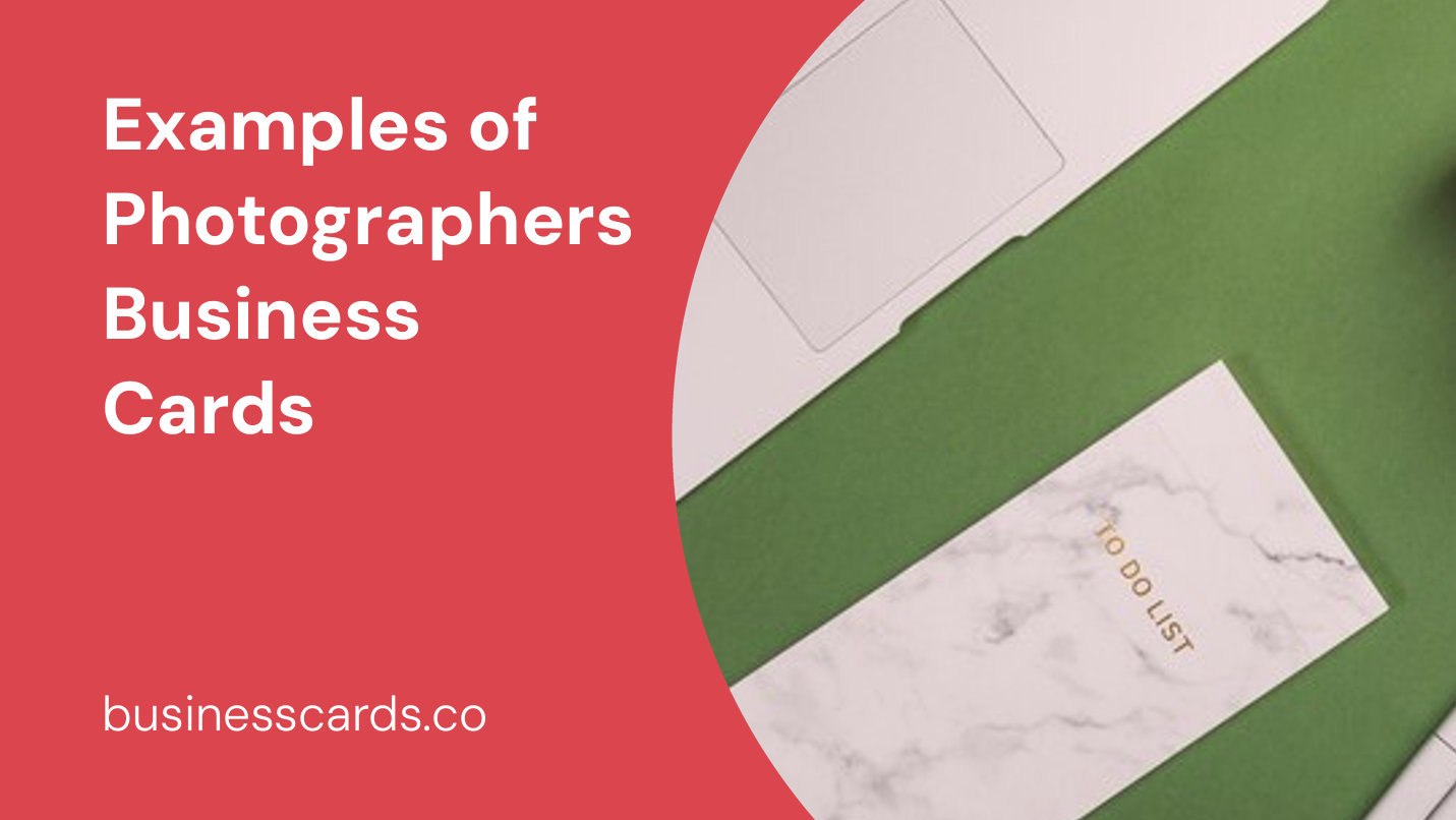 examples of photographers business cards