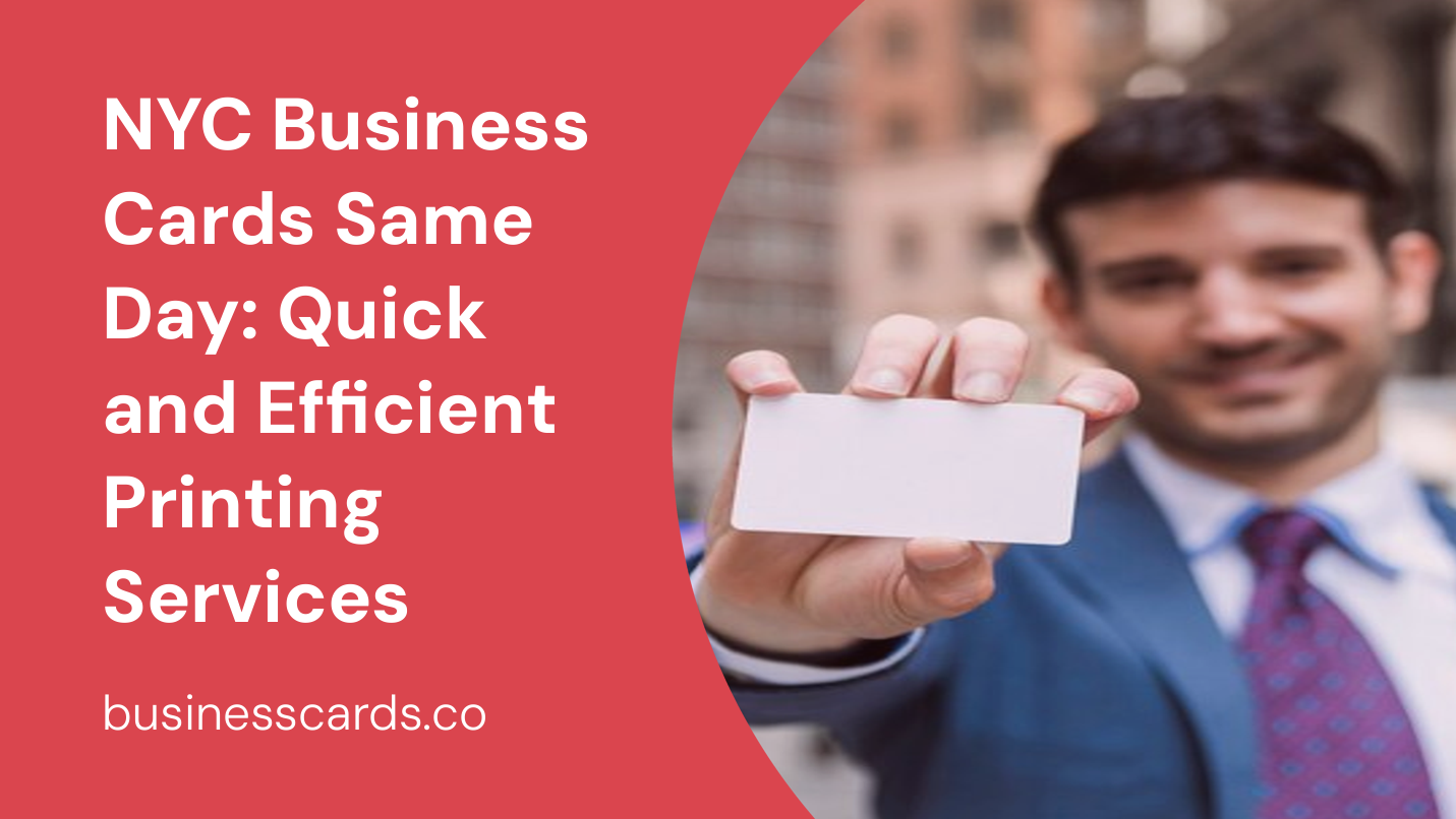 nyc business cards same day quick and efficient printing services