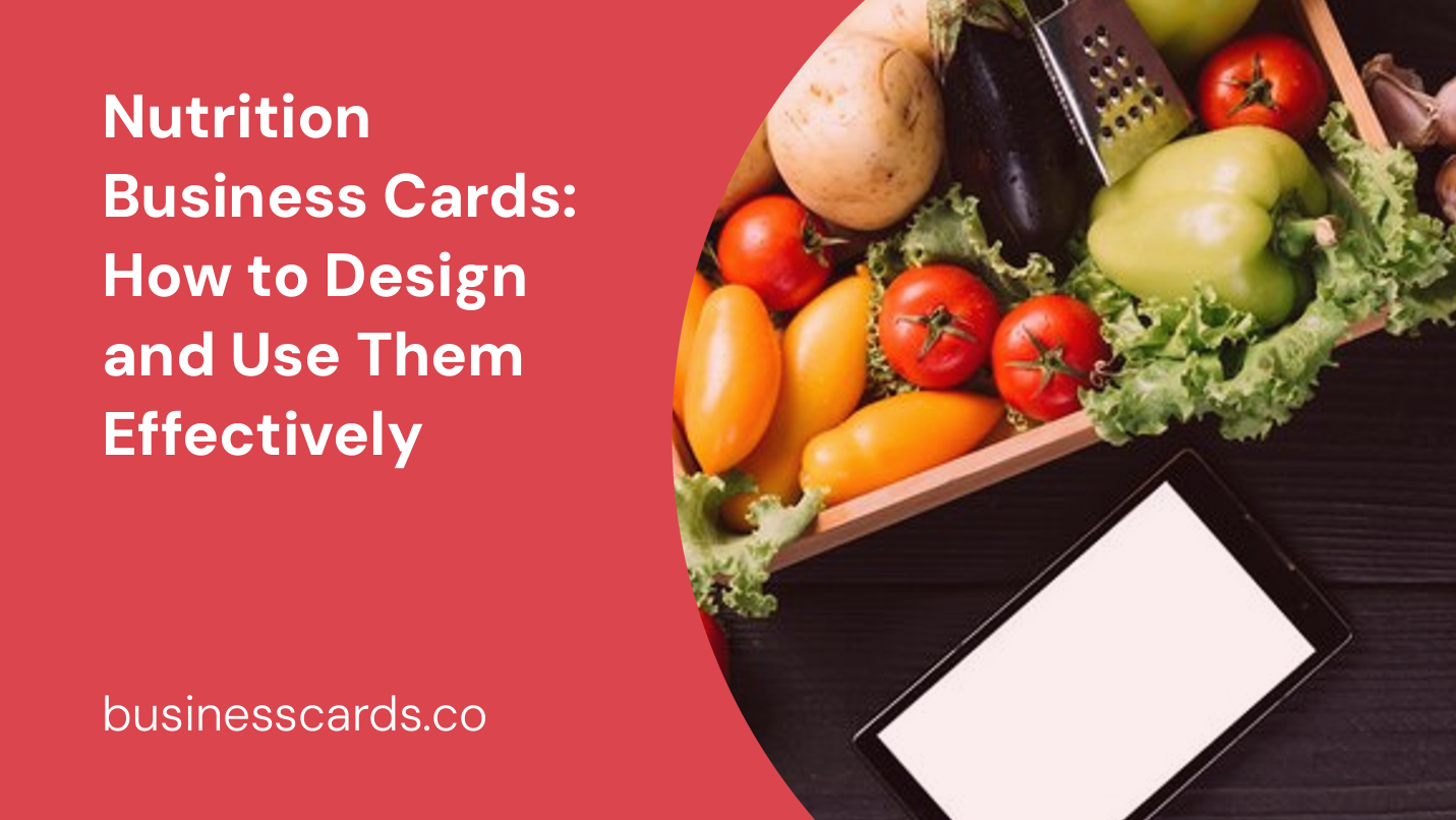 nutrition business cards how to design and use them effectively