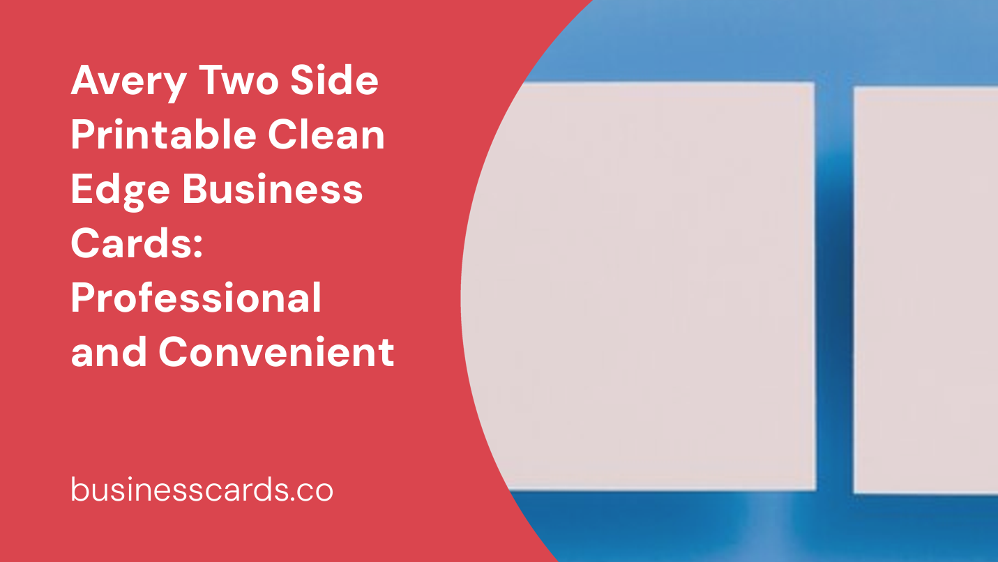 avery two side printable clean edge business cards professional and convenient