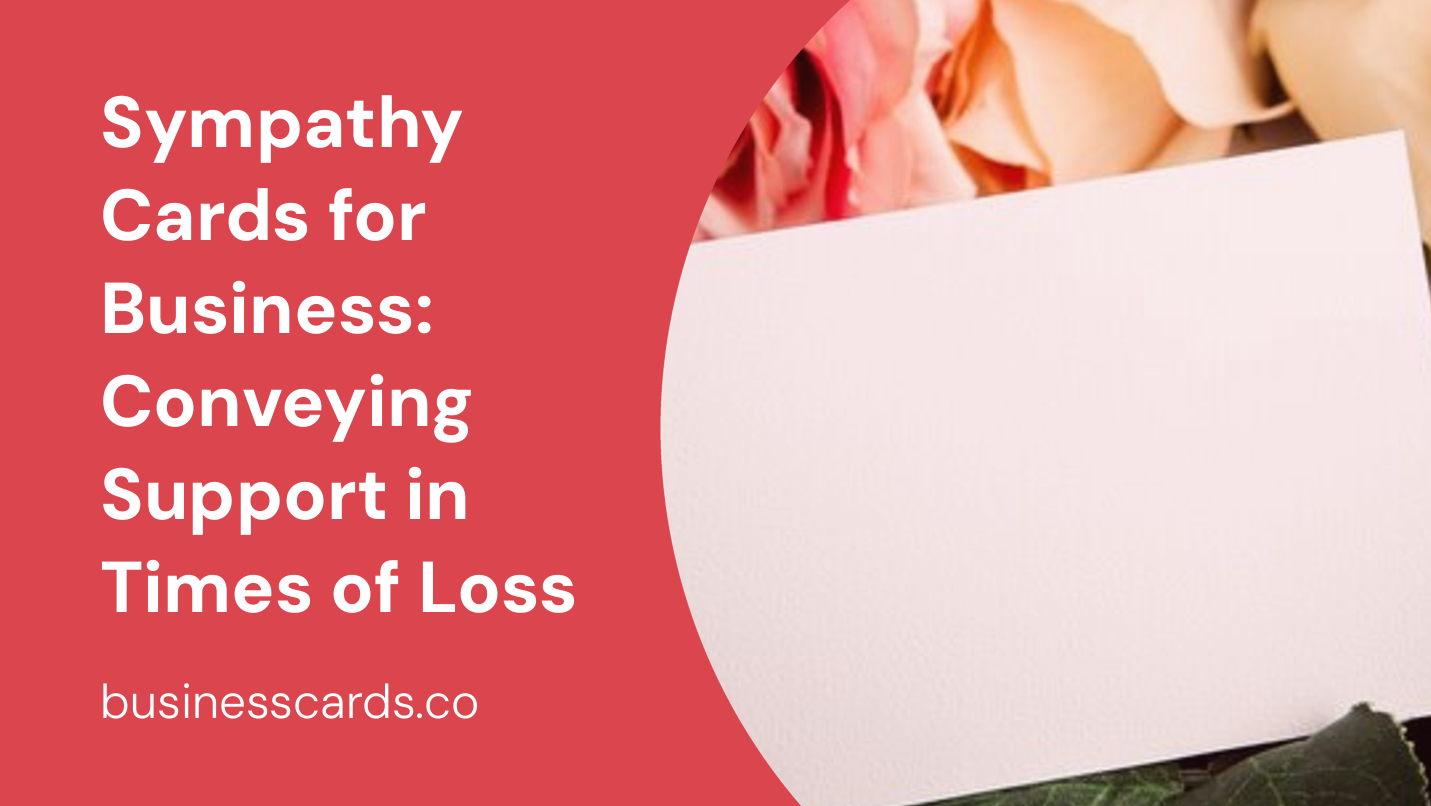 sympathy cards for business conveying support in times of loss
