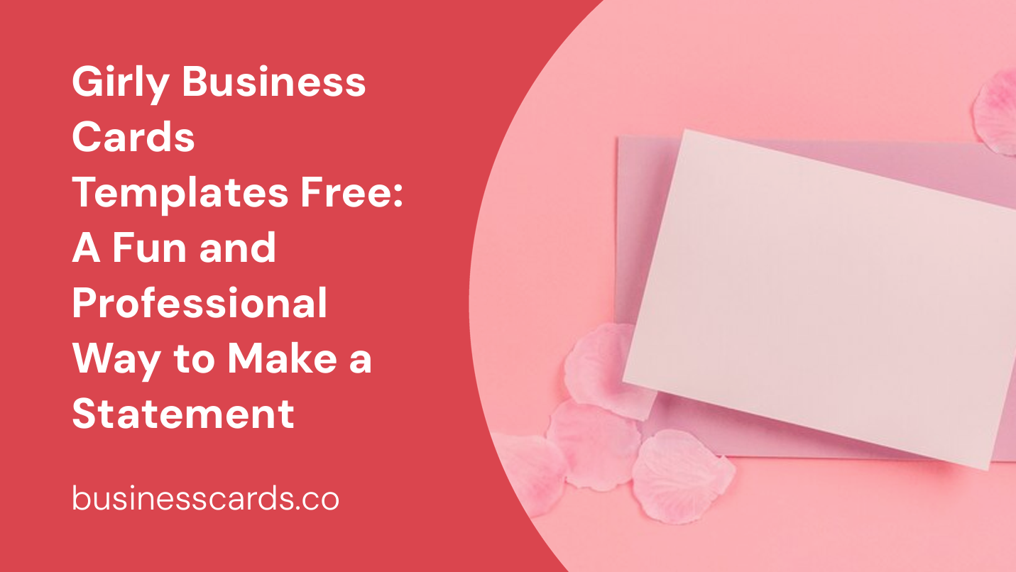 girly business cards templates free a fun and professional way to make a statement
