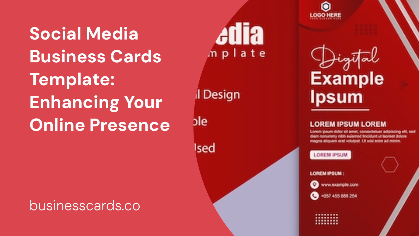 social media business cards template enhancing your online presence