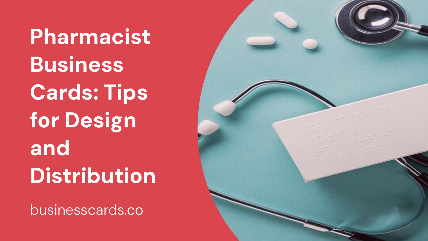 pharmacist business cards tips for design and distribution