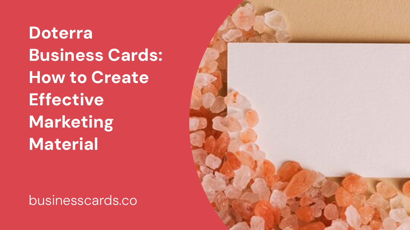 doterra business cards how to create effective marketing material