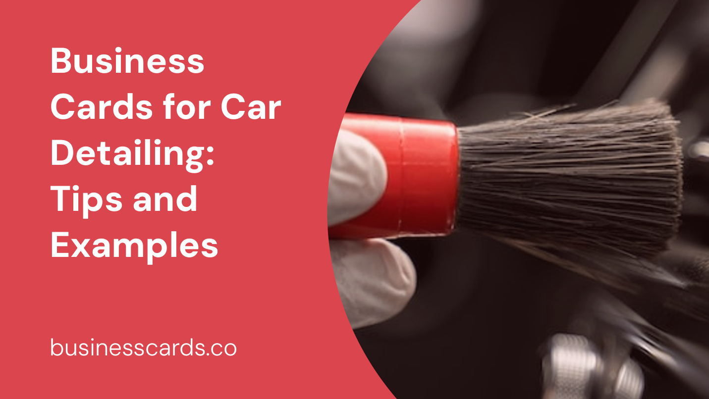 business cards for car detailing tips and examples