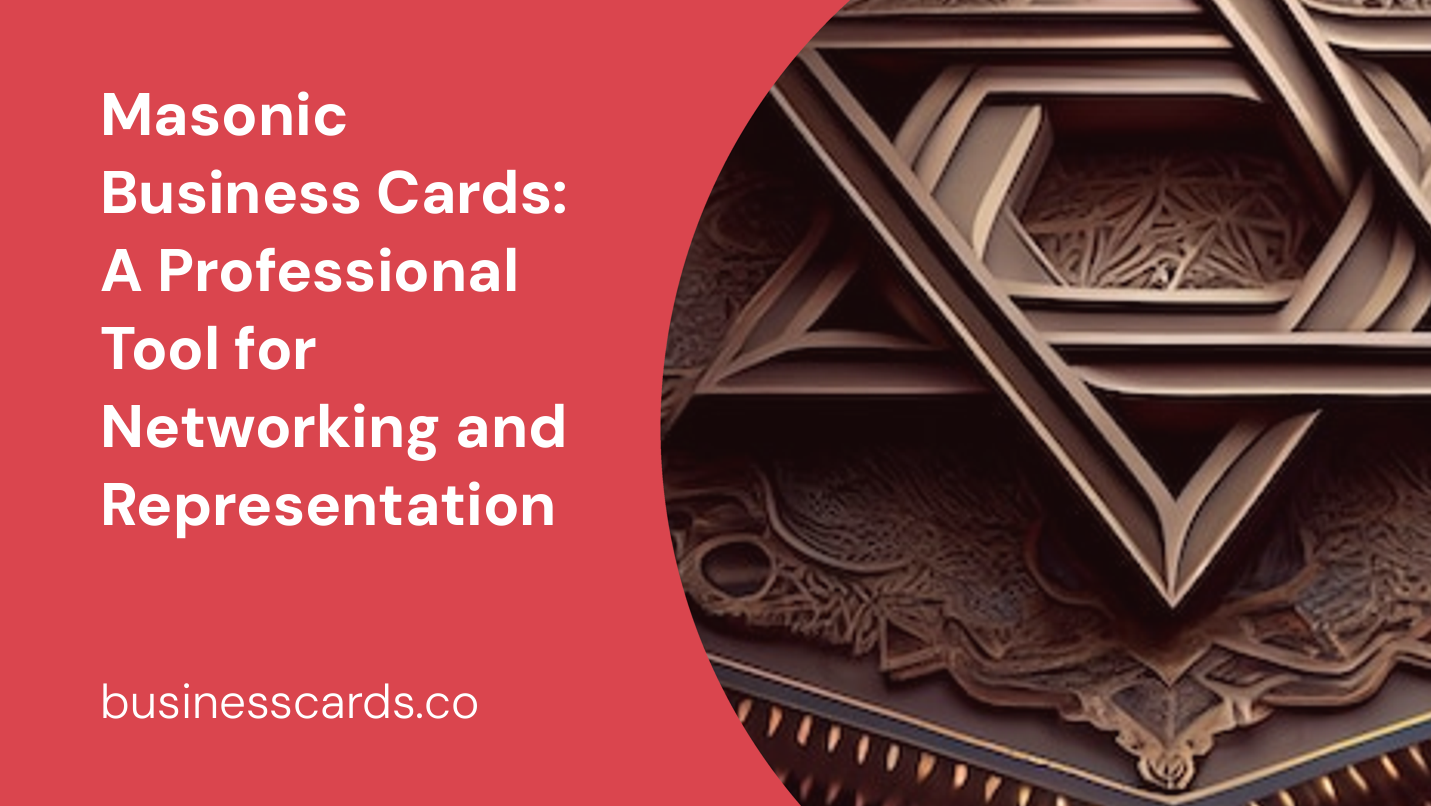 masonic business cards a professional tool for networking and representation
