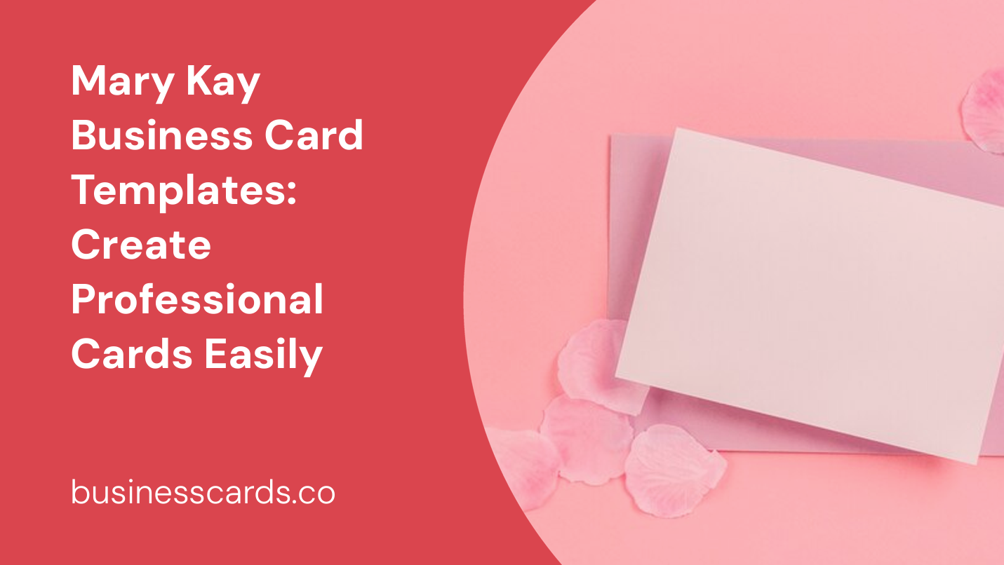 mary kay business card templates create professional cards easily