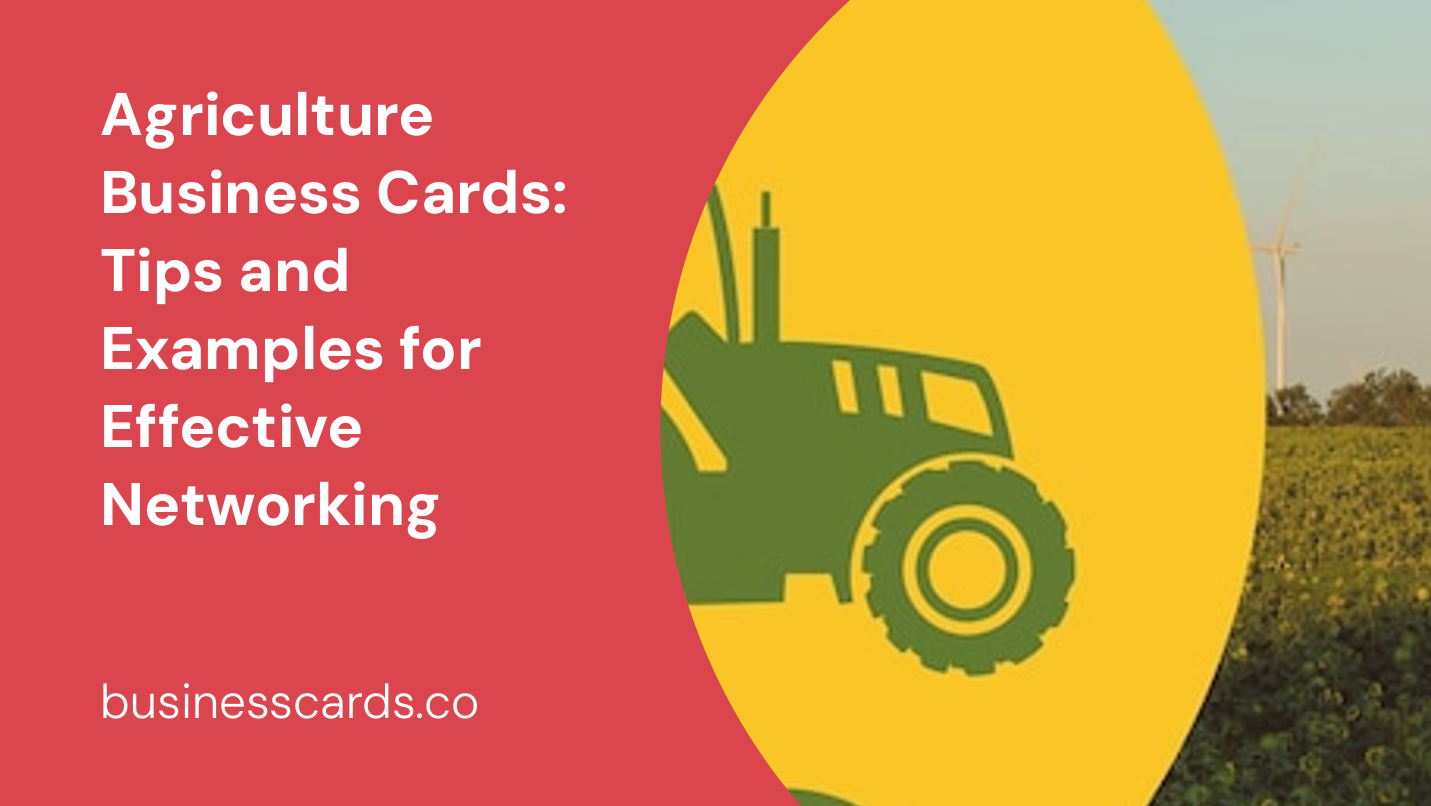 agriculture business cards tips and examples for effective networking