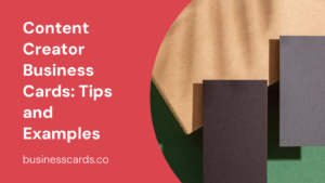 content creator business cards tips and examples