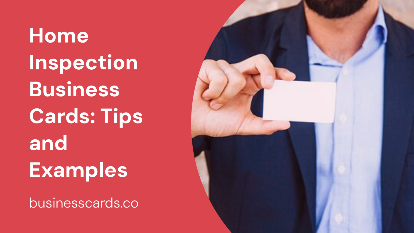 home inspection business cards tips and examples