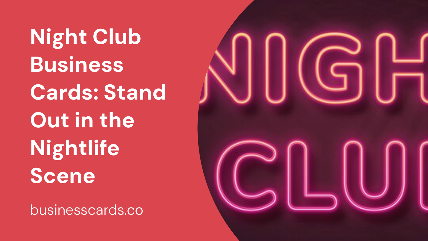 night club business cards stand out in the nightlife scene