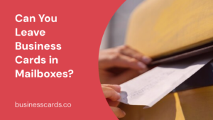 can you leave business cards in mailboxes