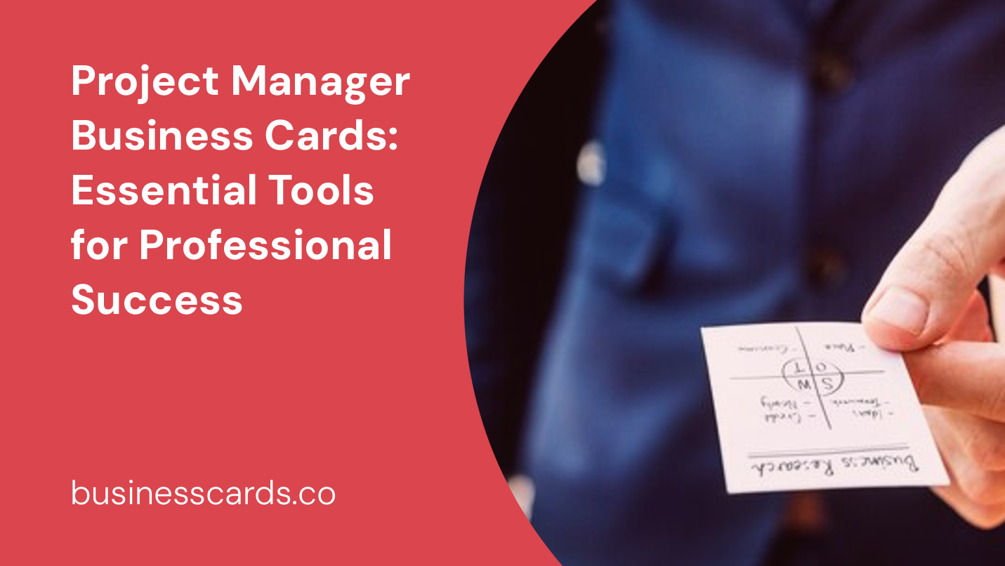 project manager business cards essential tools for professional success