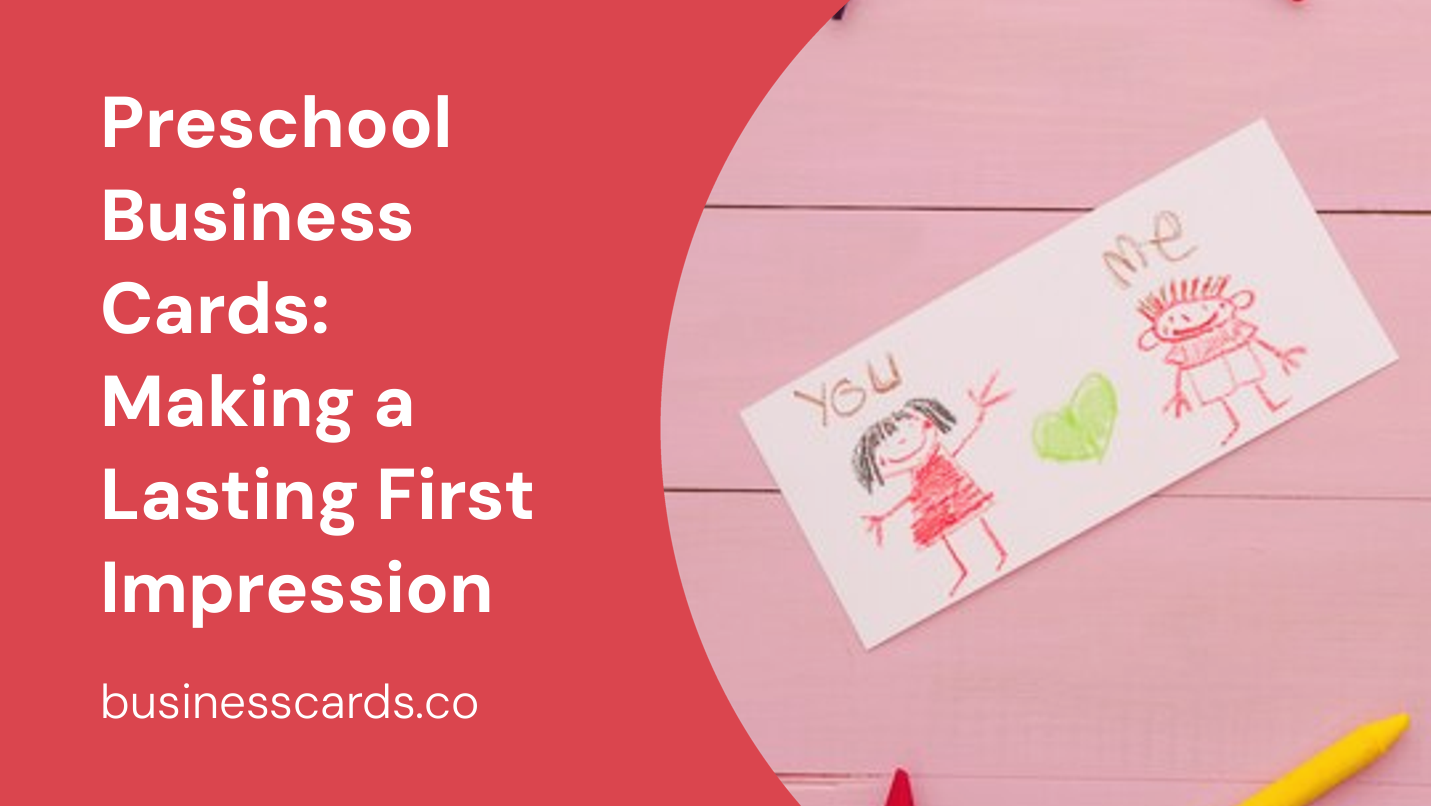 preschool business cards making a lasting first impression