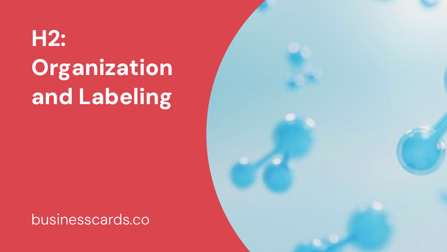 h2 organization and labeling