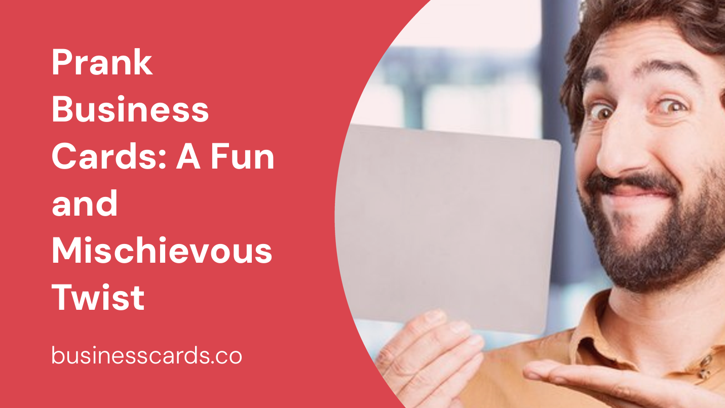 title prank business cards a fun and mischievous twist