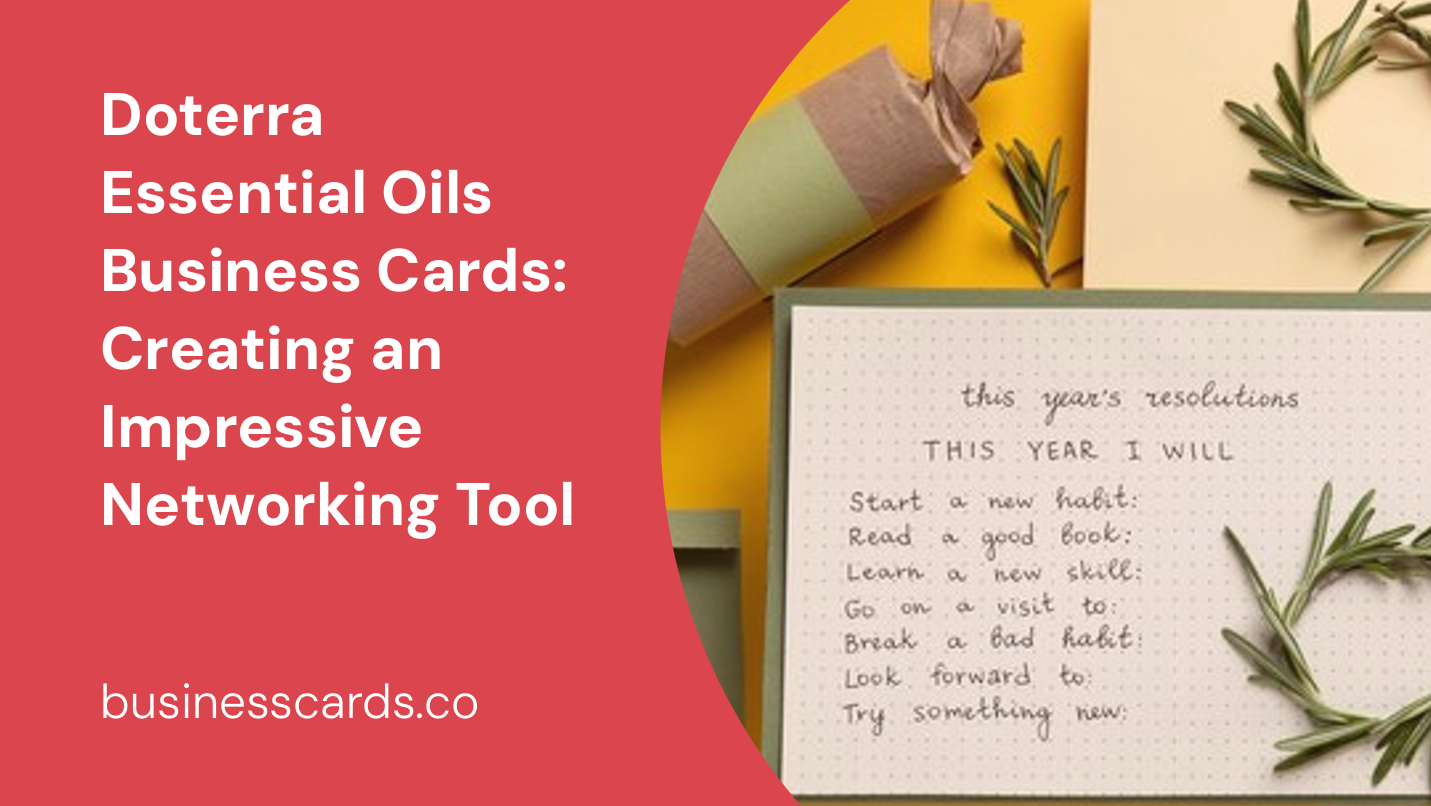 doterra essential oils business cards creating an impressive networking tool