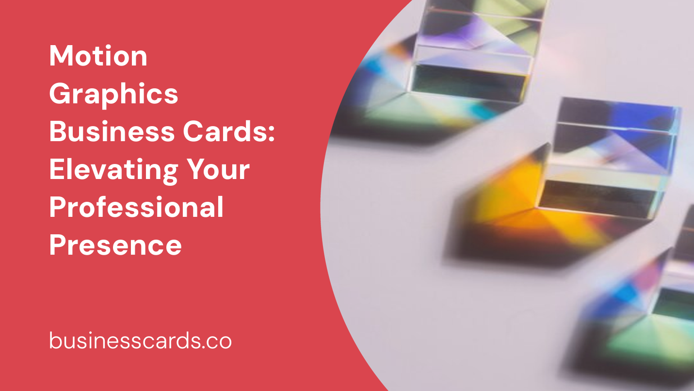 motion graphics business cards elevating your professional presence