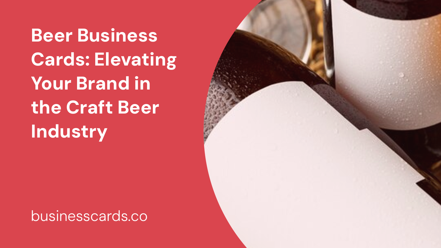 beer business cards elevating your brand in the craft beer industry
