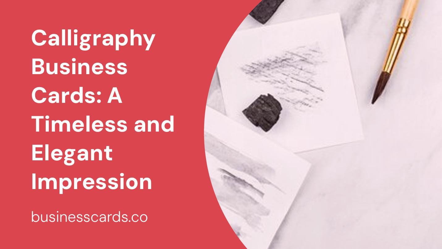 calligraphy business cards a timeless and elegant impression
