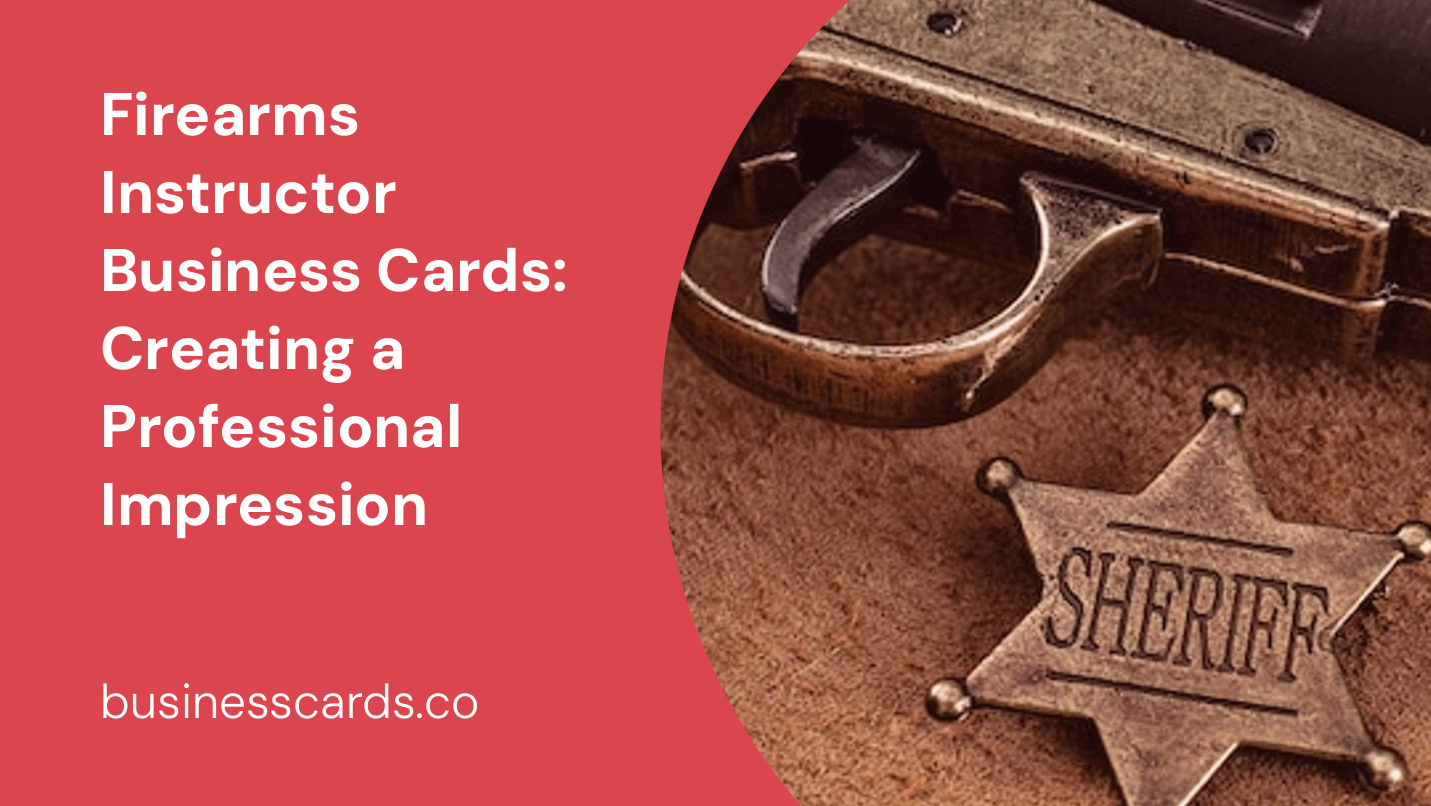 firearms instructor business cards creating a professional impression