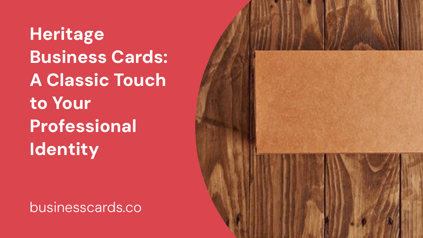 heritage business cards a classic touch to your professional identity