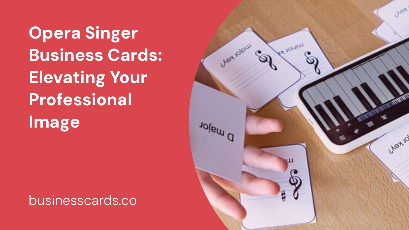 opera singer business cards elevating your professional image