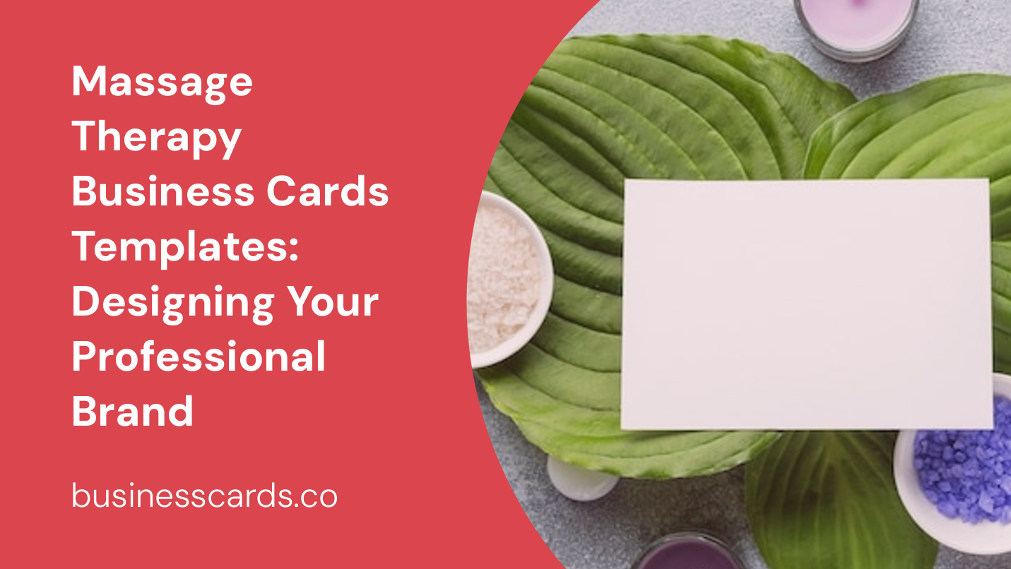 massage therapy business cards templates designing your professional brand