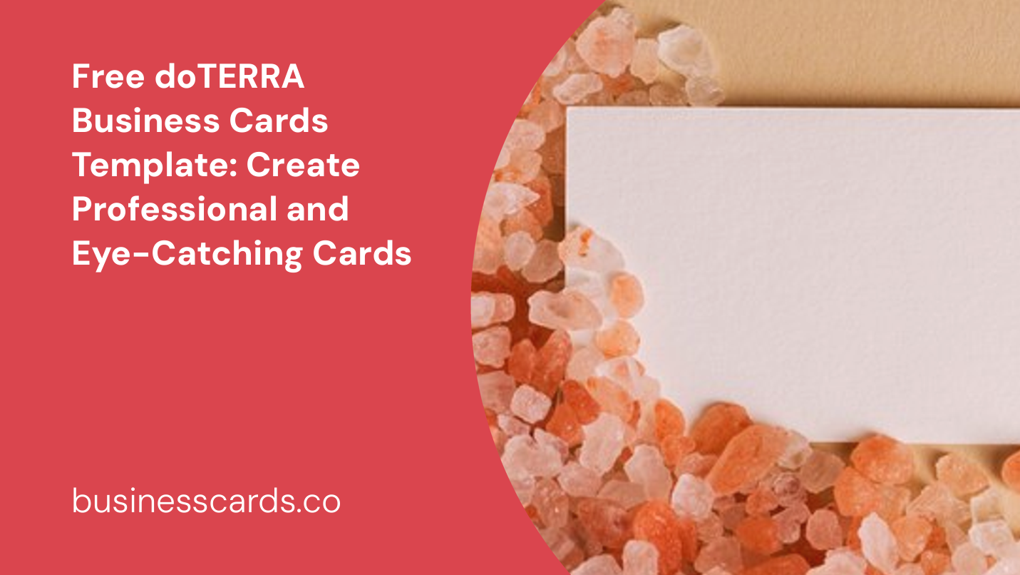 free doterra business cards template create professional and eye-catching cards
