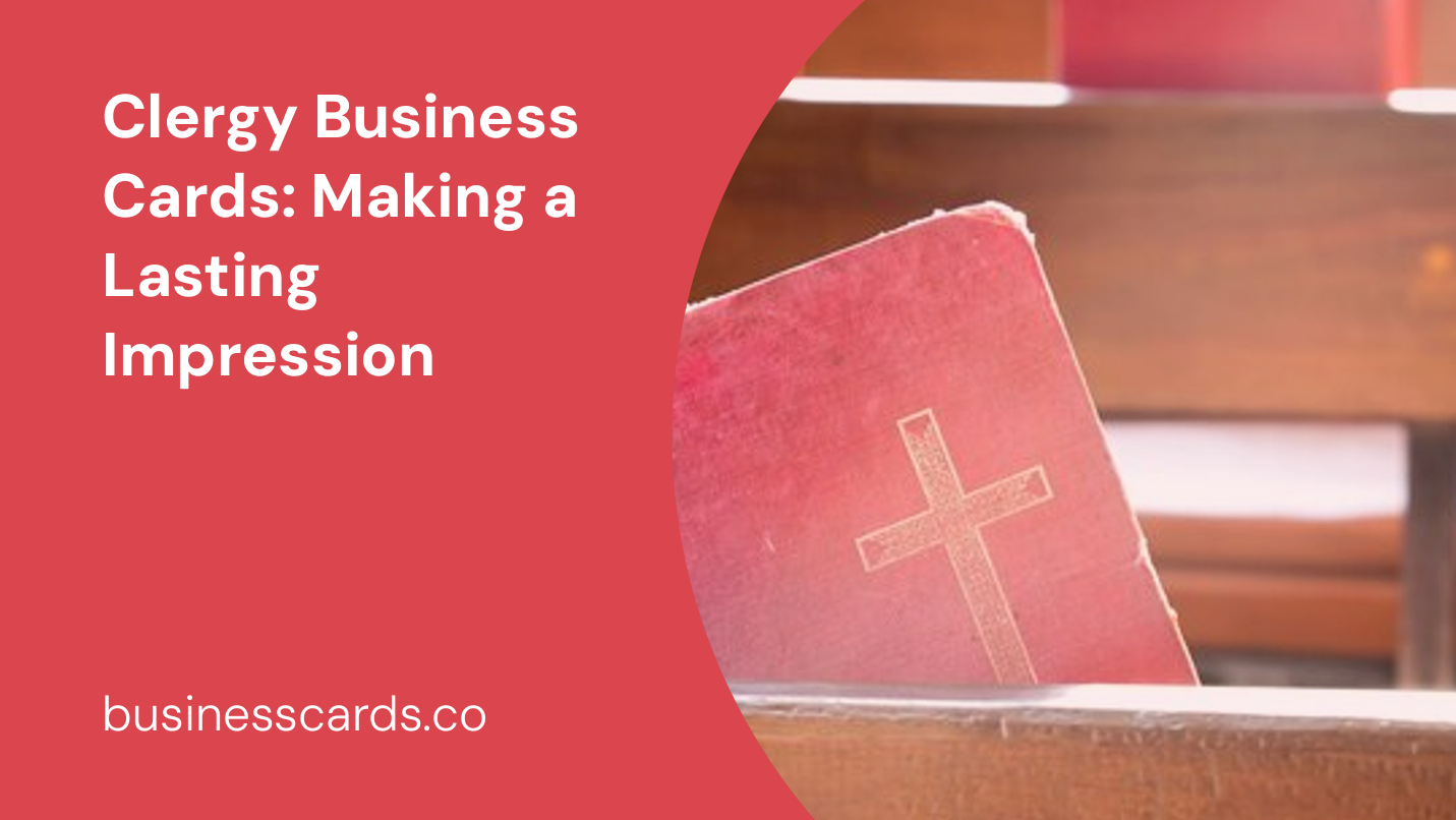 clergy business cards making a lasting impression