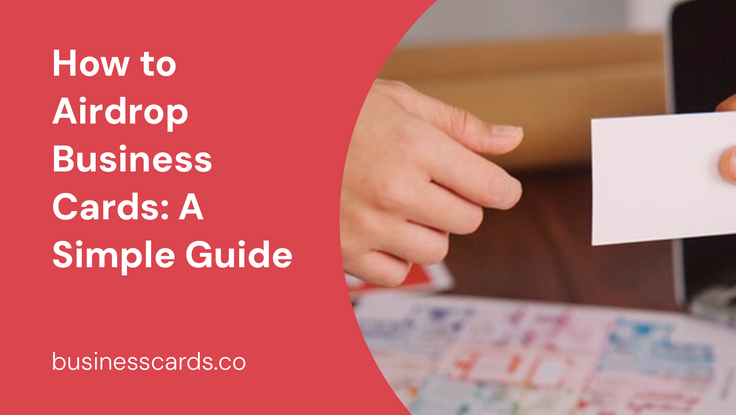 how to airdrop business cards a simple guide