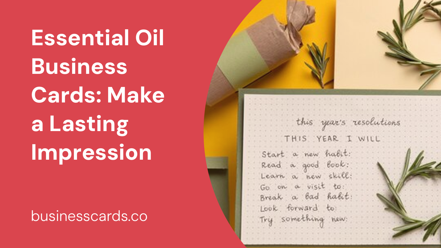 essential oil business cards make a lasting impression