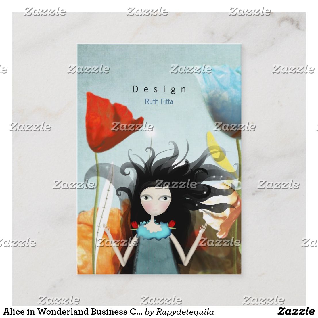 alice in wonderland business cards 4