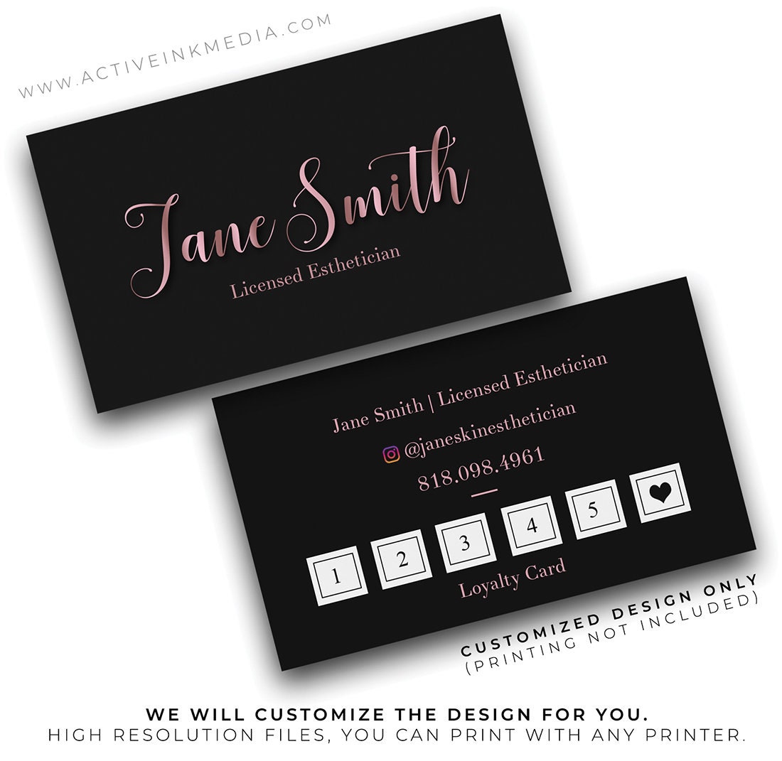 business cards esthetician 3