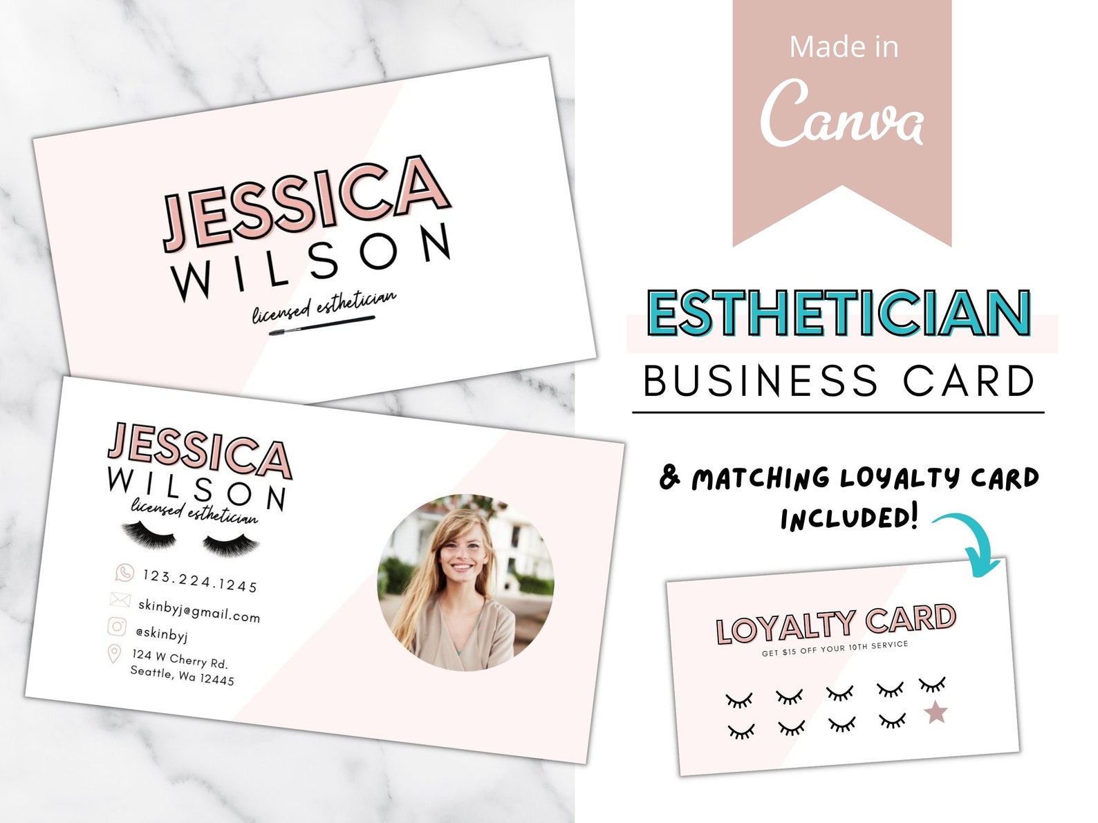 business cards esthetician 4