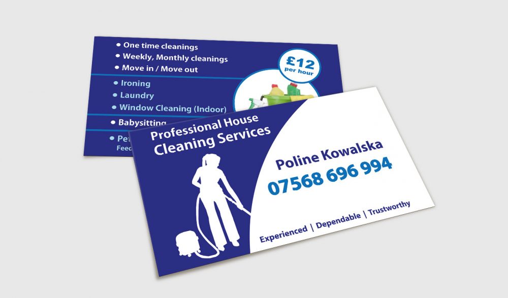 commercial cleaning business cards 2