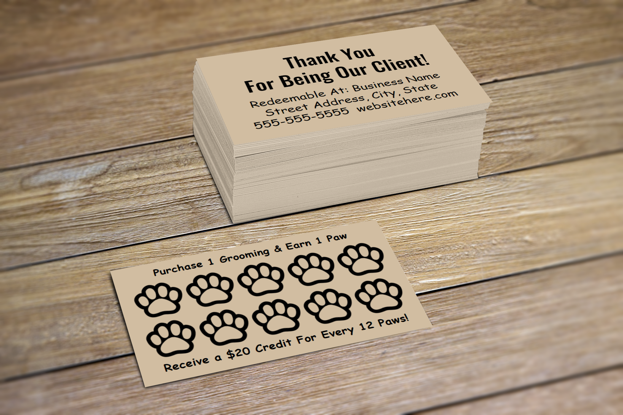 dog grooming business cards 2