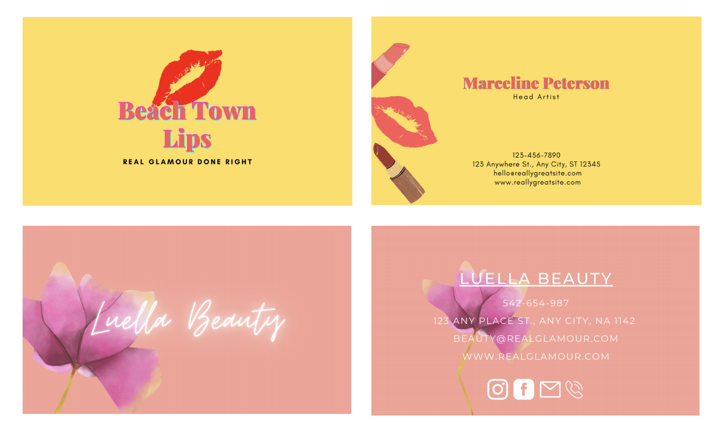 esthetician business cards ideas 2