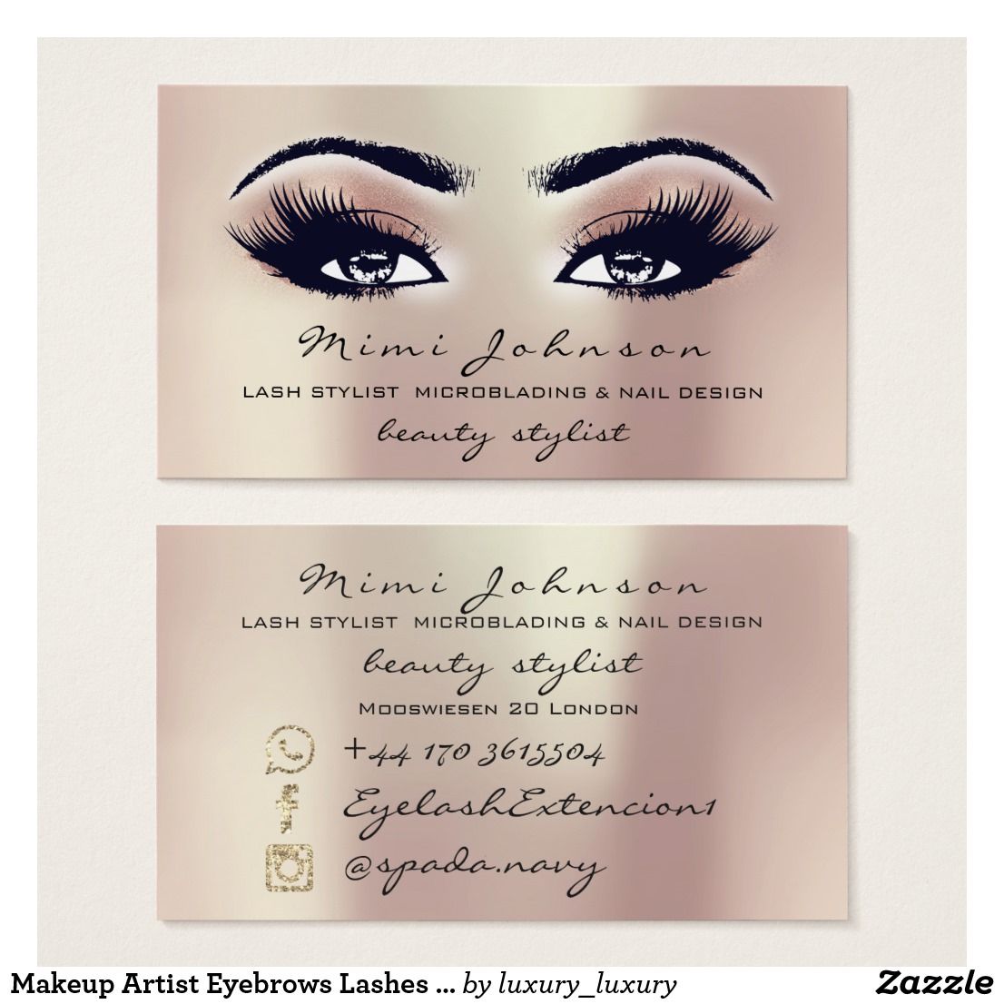 esthetician business cards ideas 3