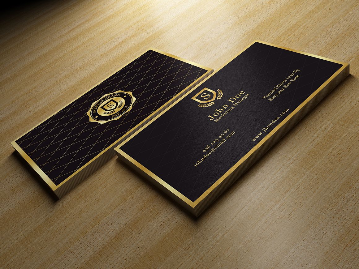 gold and white business cards 2