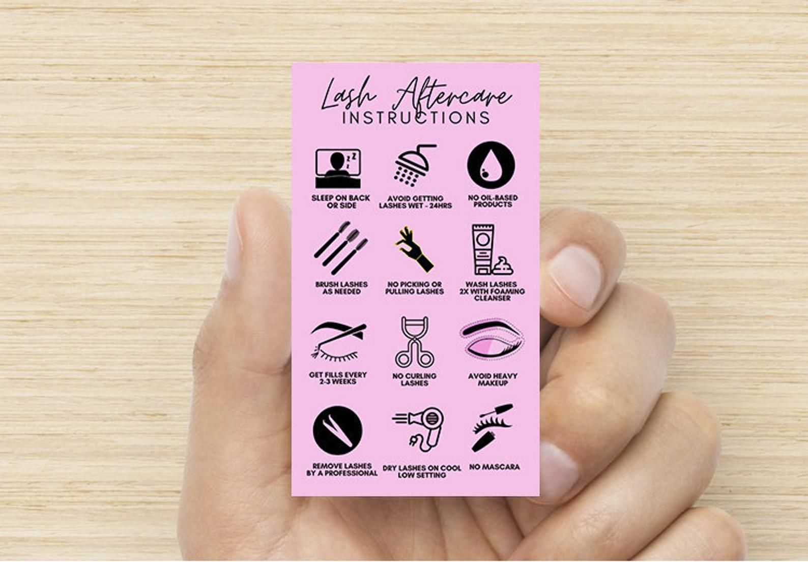 lash extensions business cards 3