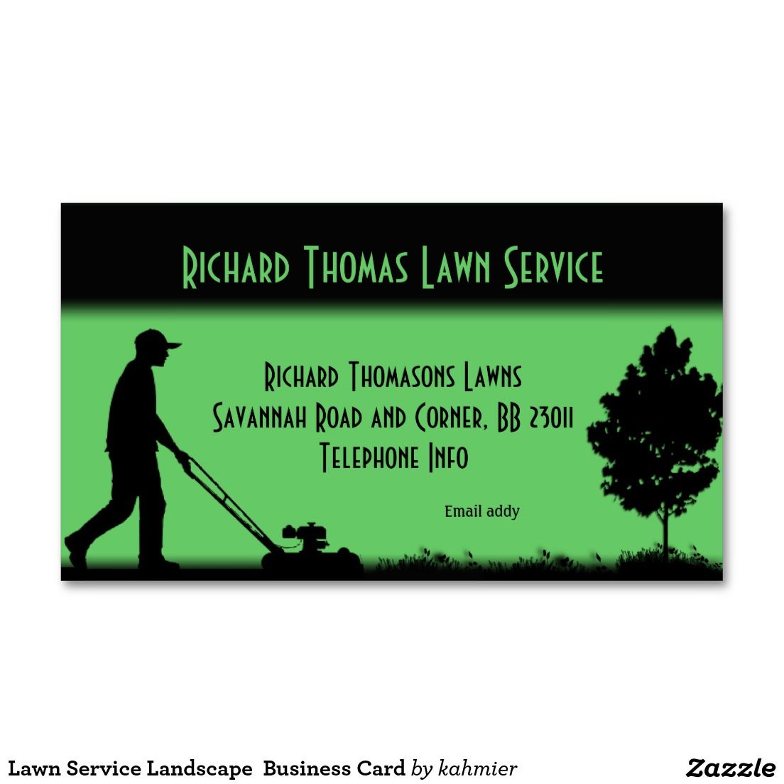 lawn service business cards ideas 2