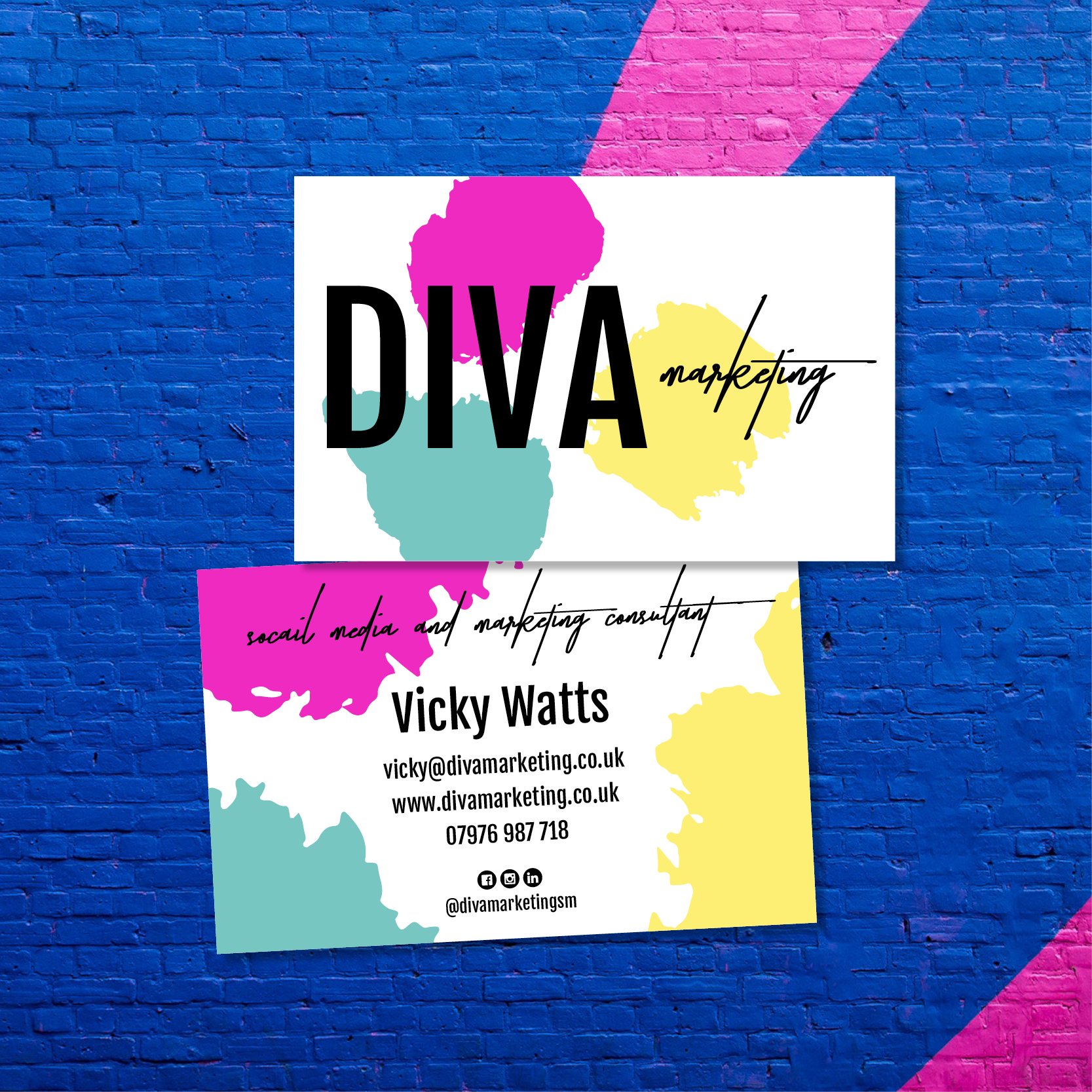 neon business cards 2