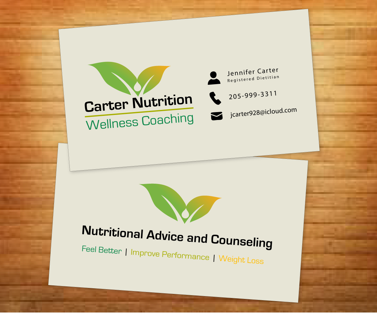 nutritionist business cards 2