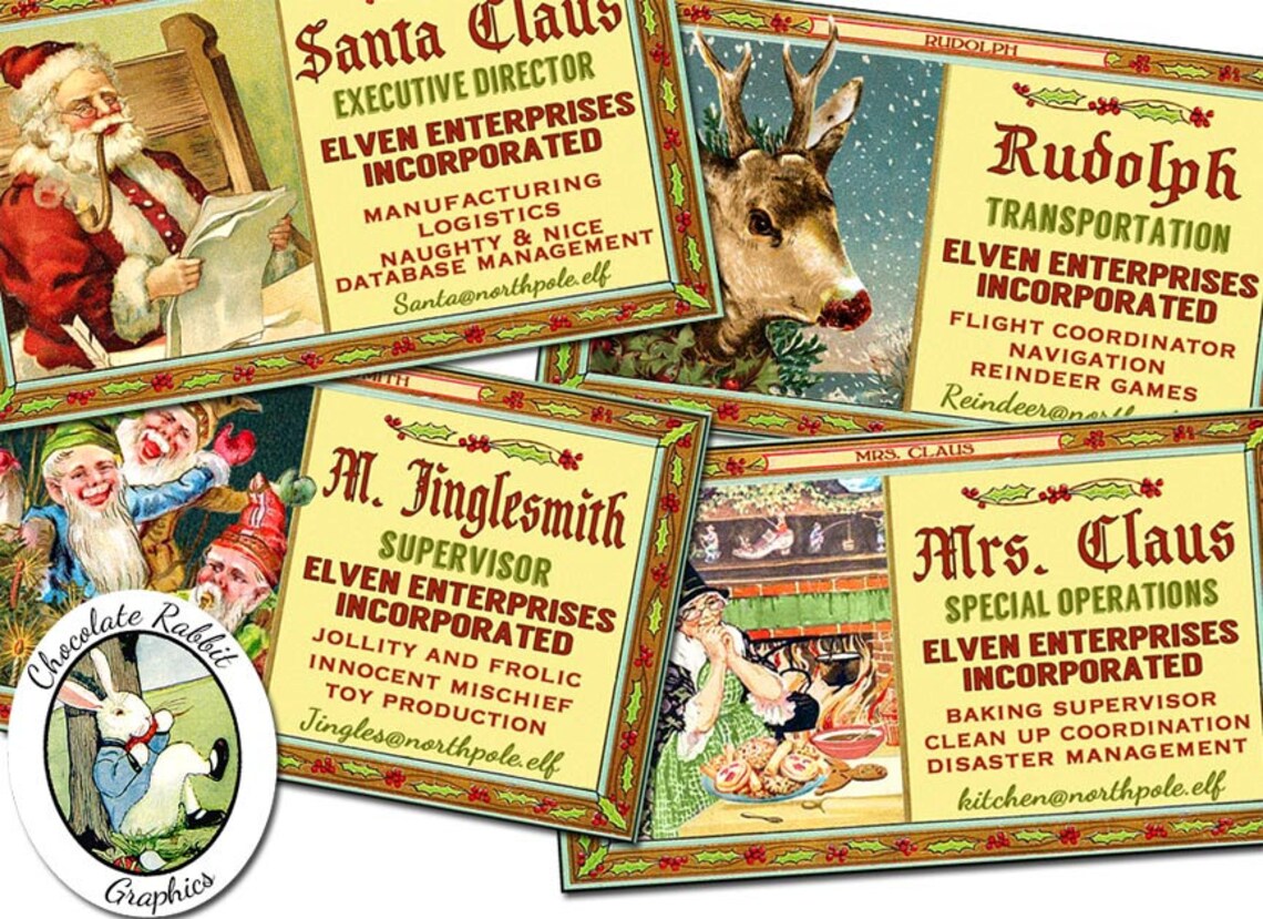 santa business cards 2